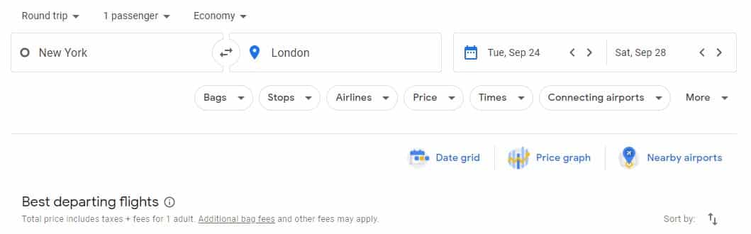 Tips for using Google Flights and buying the best airfare