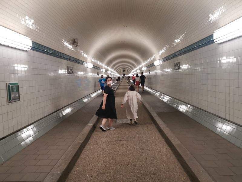 Elbe Tunnel in Hamburg, Germany