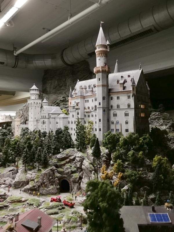 Neuschwanstein Castle in Miniatur-Wunderland in Hamburg Germany