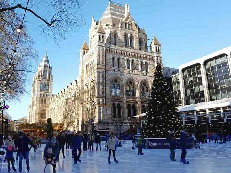 Complete Guide to the Natural History Museum London - Winter skating rink and carousel