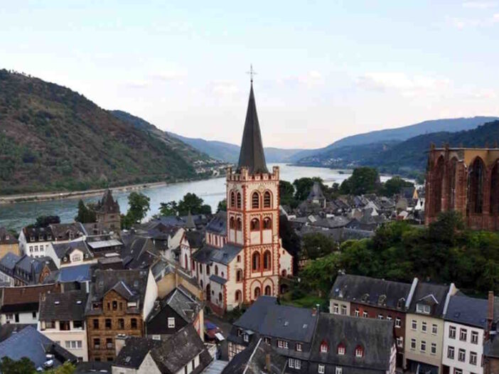 Bacharach on the river Rhine in the state Rheinland-Pfalz, Germany