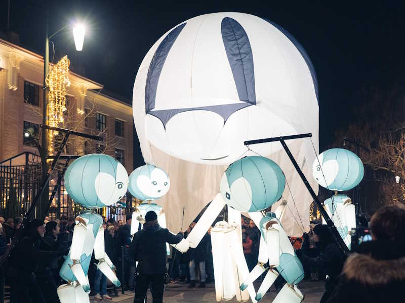 Christmas in Epernay in Champagne Region, France